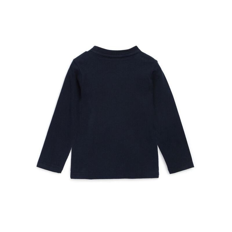 Boys Dark Blue Printed Long Sleeve T-Shirt image number 1